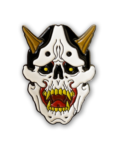 Soft Enamel Pins skull hannya