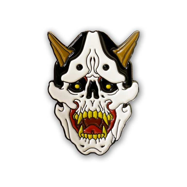 Soft Enamel Pins skull hannya