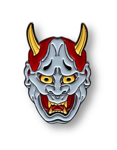 Soft Enamel pin Grey Hannya by Fabio Gargiulo