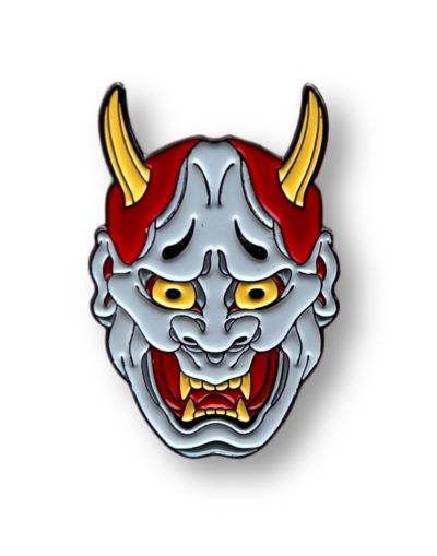 Soft Enamel pin Grey Hannya by Fabio Gargiulo